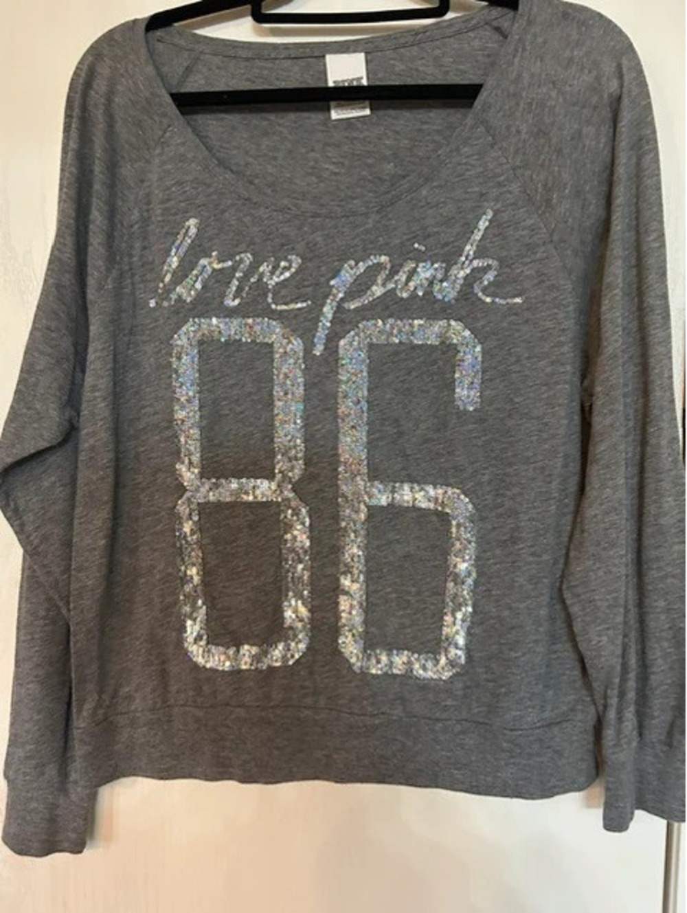 Victorias Secret Gray pullover with Bling
